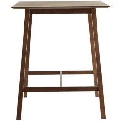 MILIBOO Table De Bar Noyer L90 Cm RUSSEL - Noyer -Table haute et bar Soldes 65600825 3