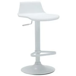 VENTE-UNIQUE.COM Ensemble "Mange Debout" : Meuble De Bar SATURNE + 2 Tabourets De Bar CALAS - Blanc Et Béton - Gris, Blanc -Table haute et bar Soldes 65946902 5