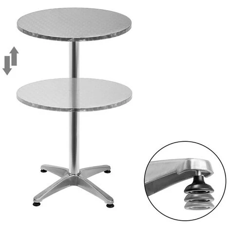SIFREE Table Mange Debout En Aluminium Réglage En Hauteur 60*60*70/110cm Meuble Terrasse Salon 4 SIFREE Table Mange Debout En Aluminium Réglage En Hauteur 60*60*70/110cm Meuble Terrasse Salon – Image 2