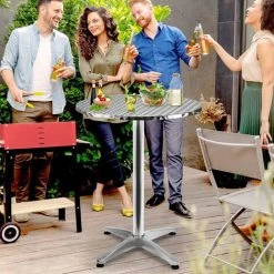SIFREE Table Mange Debout En Aluminium Réglage En Hauteur 60*60*70/110cm Meuble Terrasse Salon 11 SIFREE Table Mange Debout En Aluminium Réglage En Hauteur 60*60*70/110cm Meuble Terrasse Salon -Table haute et bar Soldes 66119157 5