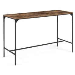 IDMARKET Table Haute De Bar DAYTON Et 6 Tabourets Effet Vieilli Design Industriel -Table haute et bar Soldes 66890078 5
