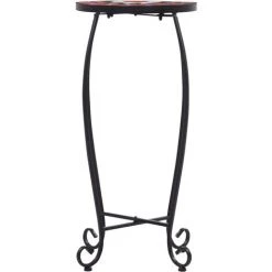 DOC&ET² Tables Mosaïque 3 Pcs Terre Cuite Et Blanc Céramique - Brun -Table haute et bar Soldes 67315527 4