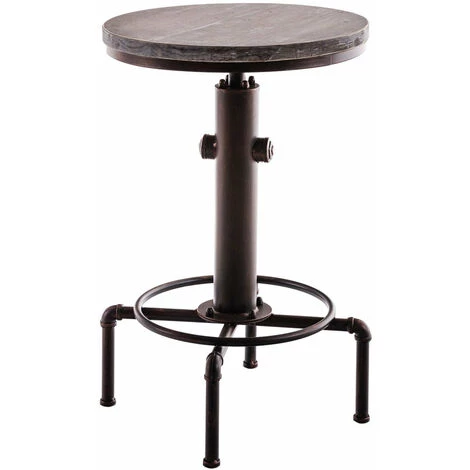 DéCOSHOP26 Table Haute Table De Bar Style Industriel Hauteur Réglable Bronze Vieilli - Noir 3 DéCOSHOP26 Table Haute Table De Bar Style Industriel Hauteur Réglable Bronze Vieilli - Noir