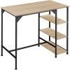 TECTAKE Table De Bar Industrielle Cannock 109x60x100cm - Table De Bar Style Industriel, Table De Bistrot, Table Haute