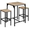 TECTAKE Ensemble De Bar Inverness - Ensemble De Bar, Ensemble De Table De Bar, Ensemble De Table De Bistrot - Bois Clair Industriel -Table haute et bar Soldes 67432386 1