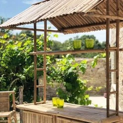 CASATERA Bar En Bambou Naturel Taman - Bois Clair -Table haute et bar Soldes 67620674 5