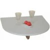 DéCOSHOP26 Table Pliante Murale Demi-ronde En MDF Blanc - Blante -Table haute et bar Soldes 7640433 1