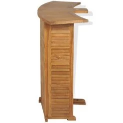 VidaXL Table Pliable De Bar 155x53x105 Cm Bois De Teck Solide - Brun -Table haute et bar Soldes 8252067 5