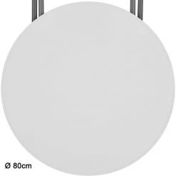 TECTAKE Mange Debout Pliant Plateau En Plastique 80 Cm X 80 Cm X 110 Cm En Acier Gris - Blanc -Table haute et bar Soldes 8465917 4