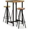 Ensemble De Bar 3 Pcs Bois De Récupération Massif VidaXL