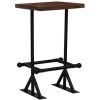 Table De Bar Bois De Récupération Massif Marron Foncé 60x60x107 Cm VidaXL