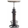 DéCOSHOP26 Table Haute Table De Bar Style Industriel Hauteur Réglable Repose-pieds Bronze - Noir -Table haute et bar Soldes 9577725 1
