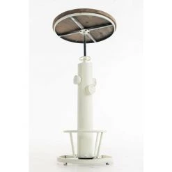 DéCOSHOP26 Table Haute Table De Bar Style Industriel Hauteur Réglable Repose-pieds Blanc - Blante 8 DéCOSHOP26 Table Haute Table De Bar Style Industriel Hauteur Réglable Repose-pieds Blanc - Blante -Table haute et bar Soldes 9577726 3