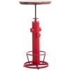 DéCOSHOP26 Table Haute Table De Bar Style Industriel Hauteur Réglable Repose-pieds Rouge - Rougeed -Table haute et bar Soldes 9577727 1